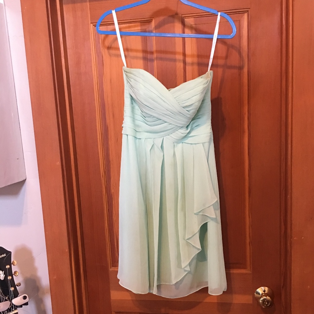 Short mint bridesmaid dress